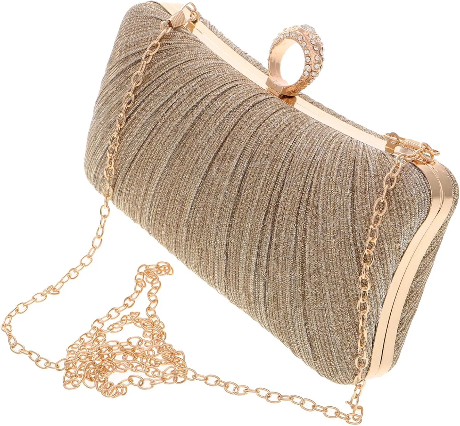 Versatile Handbag Gold Clutch Bag for Women for Wedding Party Formal Events Small Clutch Purse