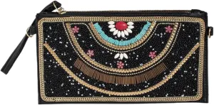 Vhitler Small Clutch Leather Bag Women Y2k Sequin Beaded Purse Summer Boho Cute Beach Purses