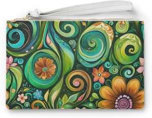 Vibrant Floral Clutch Bag, Bohemian Purse, Summer Accessory, Gift for Her, Wedding Clutch, Festival Bag