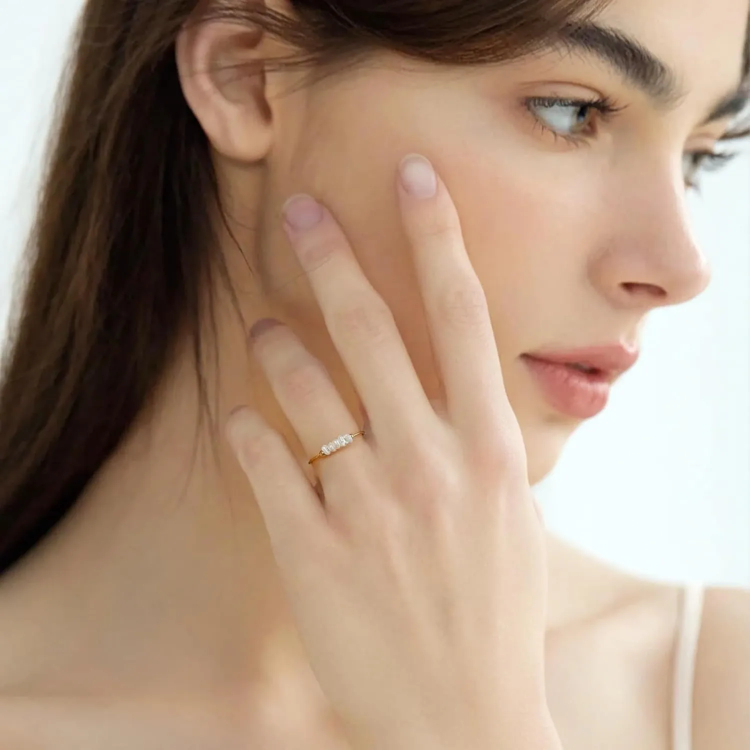 Vintage Boho Pearl Rings for Women, Adjustable & Trendy