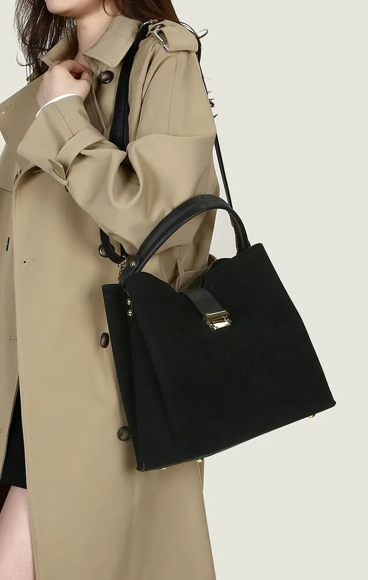 Vintage Suede Shoulder Bag Tote Bag Crossbody Bag Satchel Purse Chic Underarm Bag Top-Handle Handbags for Women Girls