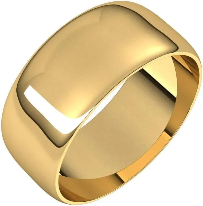 Wedding Band Solid 925 Sterling Silver Real 10k 14k 18k Yellow Rose White Gold OR Platinum Ring Classic Plain Thin Light Domed 2mm 4mm 6mm 8mm