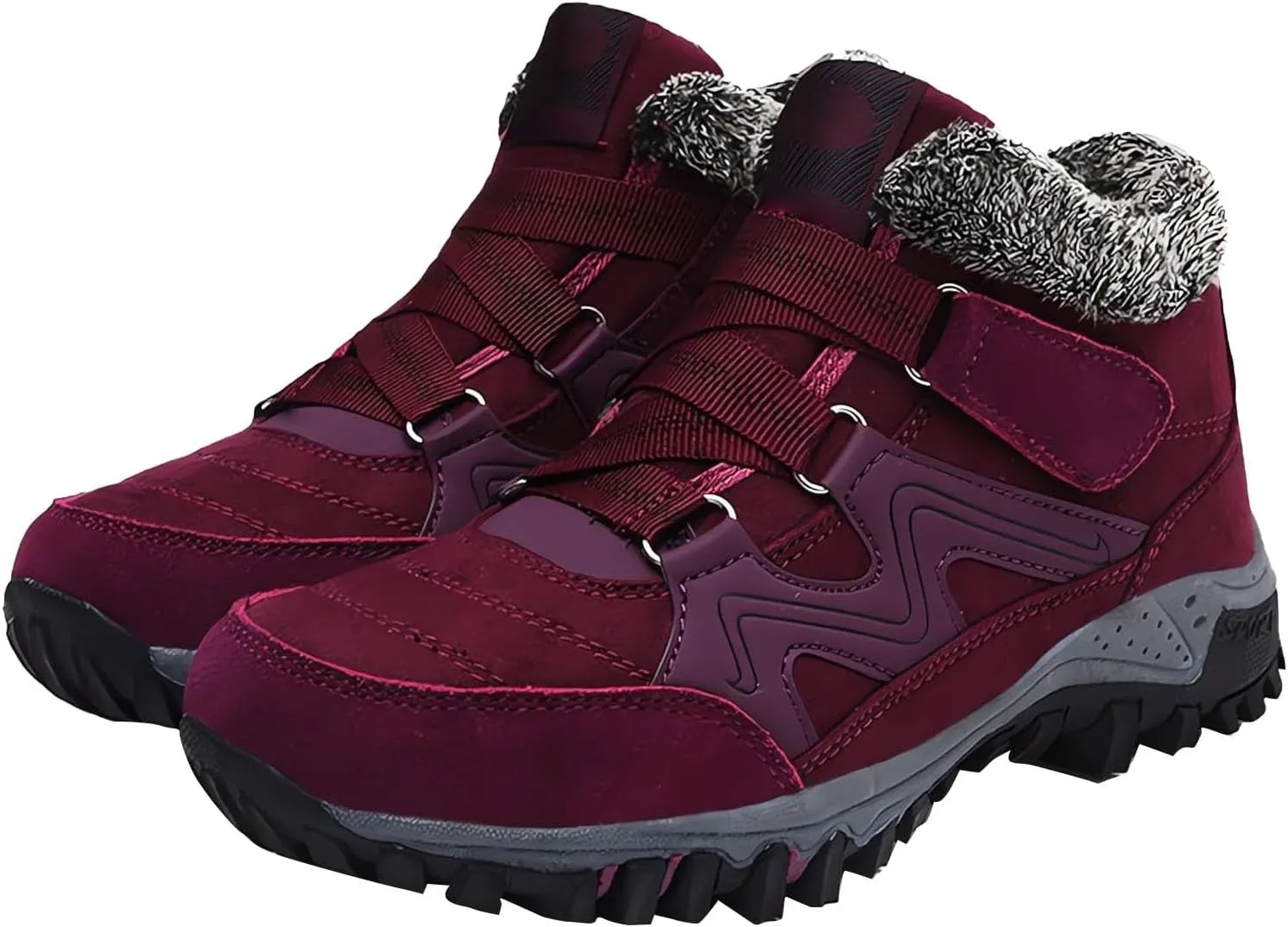 Winter Boots for Women Waterproof Snow Non Slip Slip on Womens Winter Boots Wide Feet Warm Winter Boots Women Knee High Mid Calf Winter Boots for Women Black Zapatos De Botas Para Nieve Para Mujer