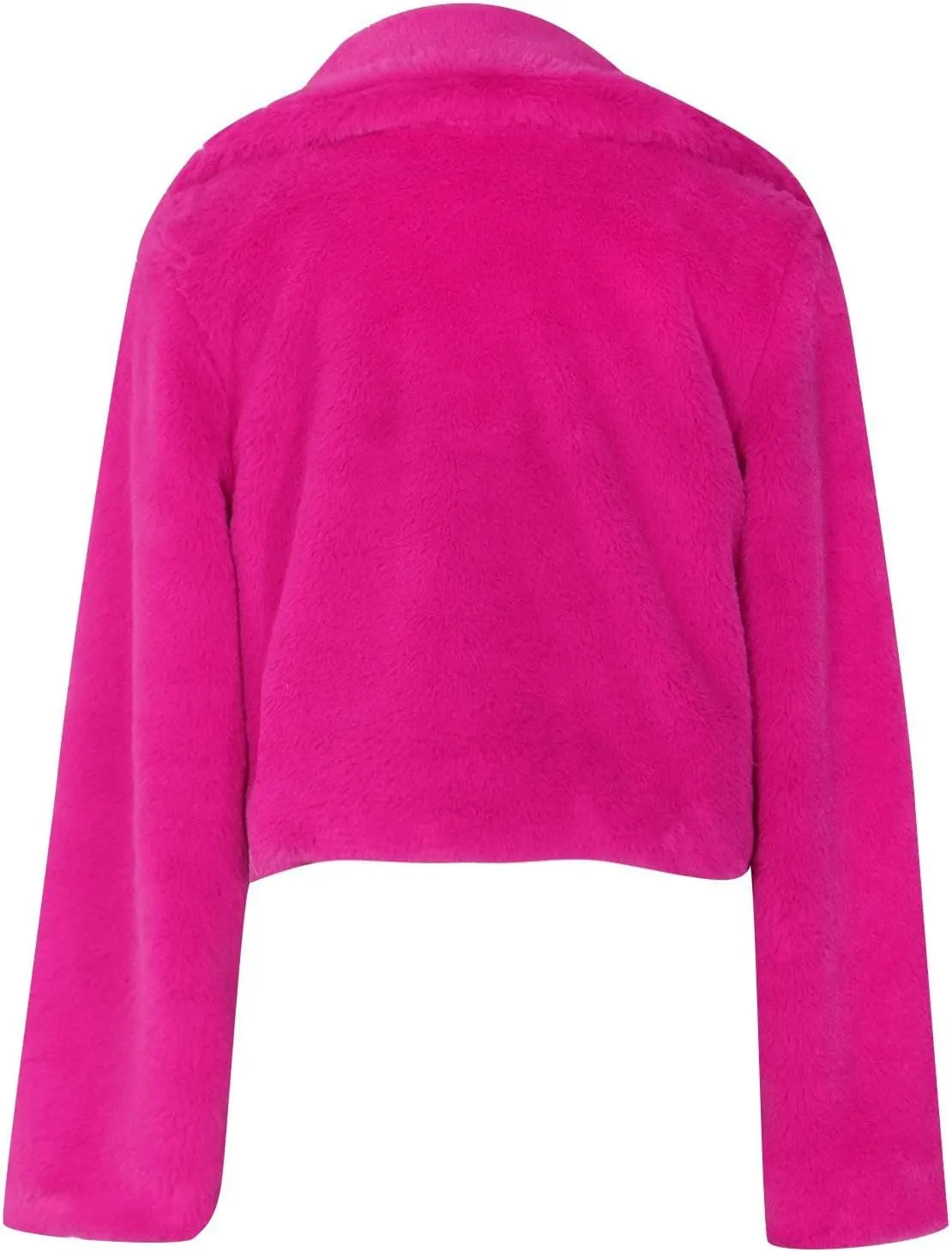 Winter Coats for Women Crop Fur Coat Fluffys Fleece Jacket Turn-Down Collar Faux Furs Tops Solid Sweater Warm Outwear