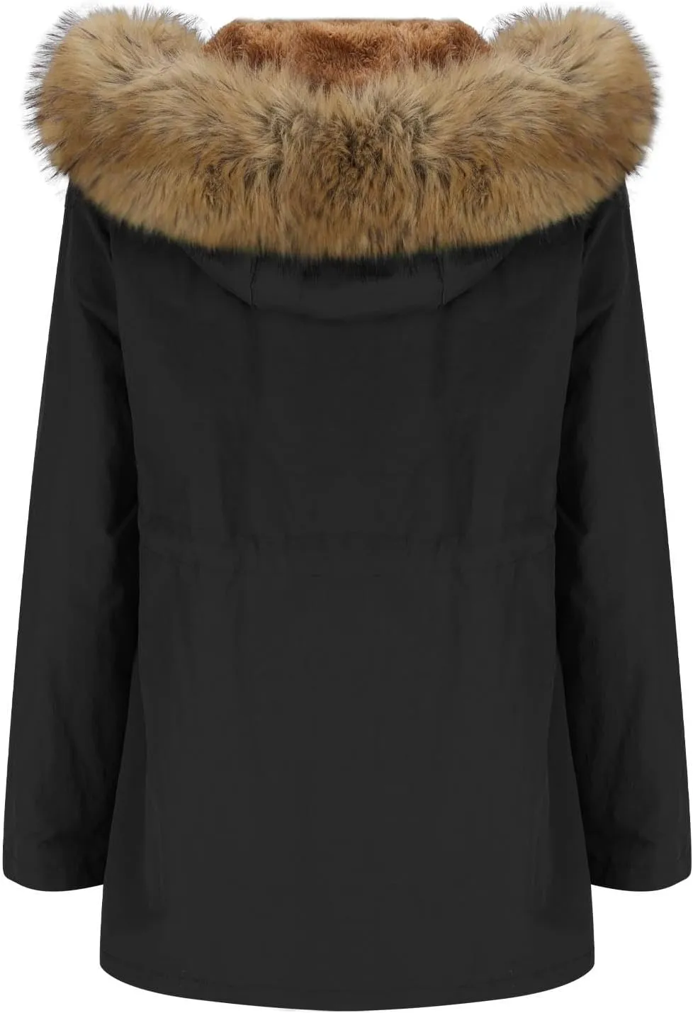 Winter Coats for Women Water Resistant Jacket Windproof Warm Parkas Thicken Fleece Lined Outwear with Fur Hood