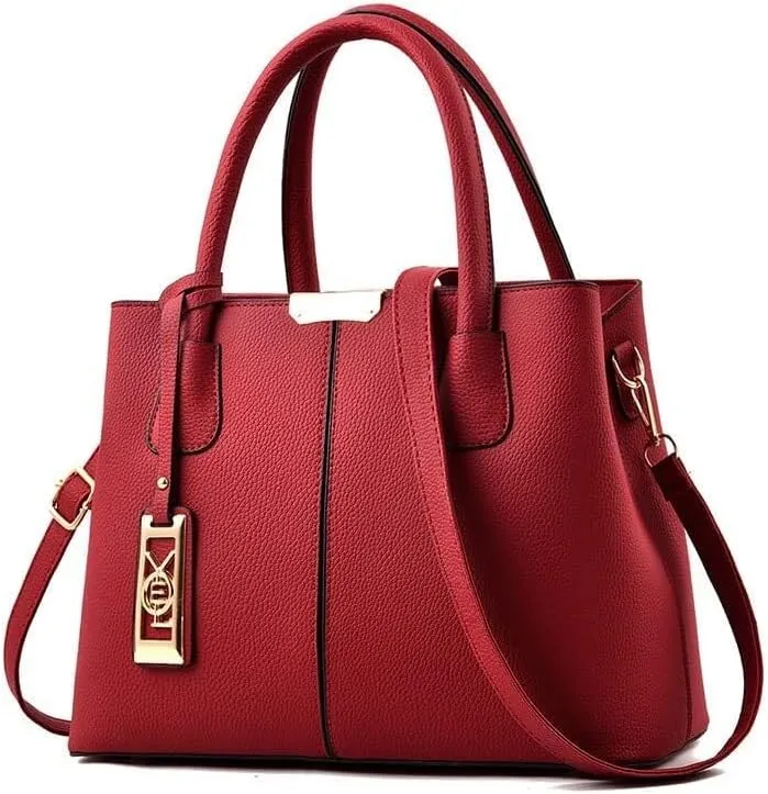 Women Fashion Pu Leather Hand Bags Leather Shoulder Messenger Bag Versatile Ladies Handbag Top-Handle Bags Satchels