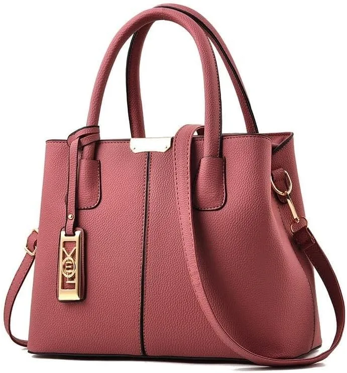 Women Fashion Pu Leather Hand Bags Leather Shoulder Messenger Bag Versatile Ladies Handbag Top-Handle Bags Satchels