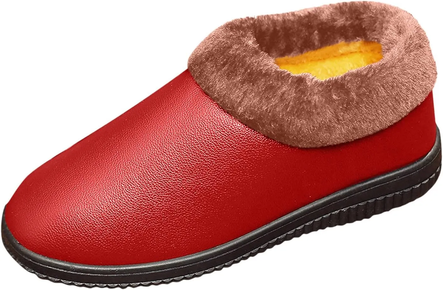 Women Snow Boots Winter Shoes 7w Women's Short Long Fur Mouth Leather Snow Boots Boots Winter Womens Warm Faux Fur Lined Mid Calf Winter Snow Boots Womens Winter Ankle Boots Wide Width
