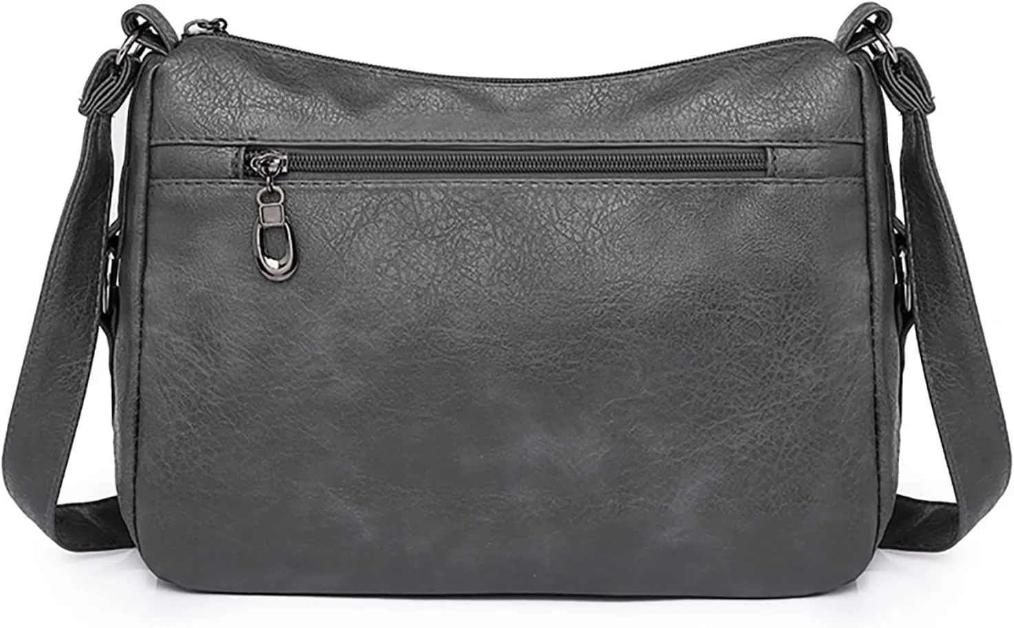 Women Vintage Soft Leather Water Proof Fashionable Crossbody Bag Classic Lightweight Pocket Canvas (Grey, One Size)
