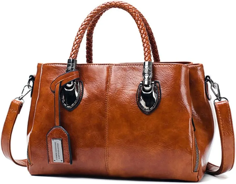 Women Vintage Top Handle Shoulder Handbag Classic Satchel Crossbody Bags