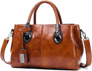 Women Vintage Top Handle Shoulder Handbag Classic Satchel Crossbody Bags