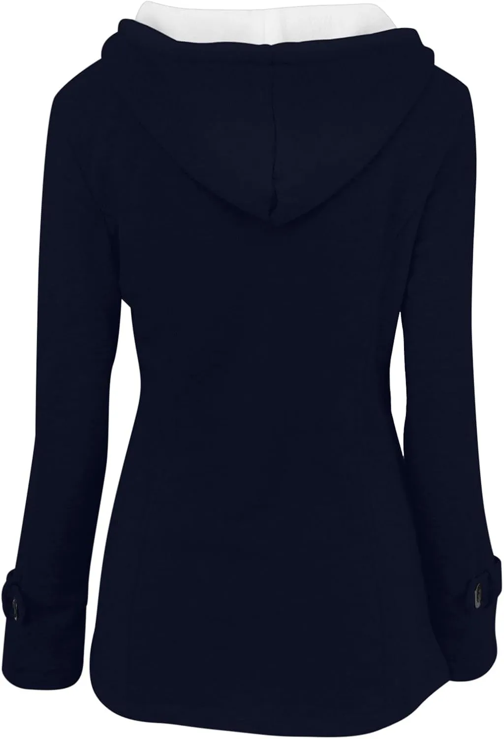 Women Winter Warm Coats Fleece Lined Hooded Parka Jacket Long Sleeve Hooded Outerwear with Pocket Overcoats