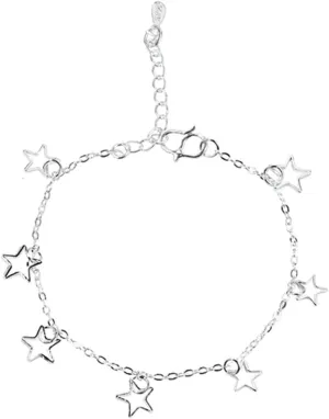 Womens Anklets Jewelry Silver, Beach Jewelry Anklets Trendy with Star Pendant Foot Accessories Summer 10Inch(25cm)