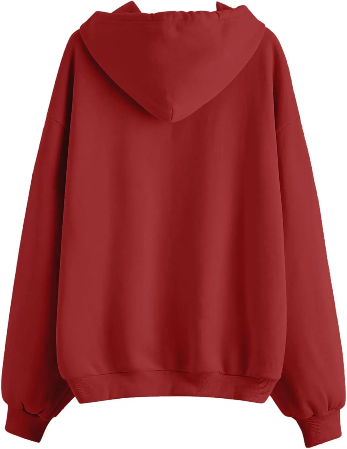 Womens Casual Solid Long Sleeve Zipper Hooded Coat Oversized Loose Outdoor Hiking Sports Sweatshirt Tops with Pocket