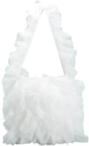 Womens Chic Yarn Shoulder Bags Soft Handbag Large Lace Tote Purse Pleated Evening Clutch for Party Wedding
