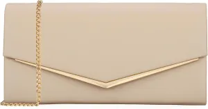 Womens Evening Handbag Vegan Leather Ladies Envelope Clutch Classic Elegant Purse Bags