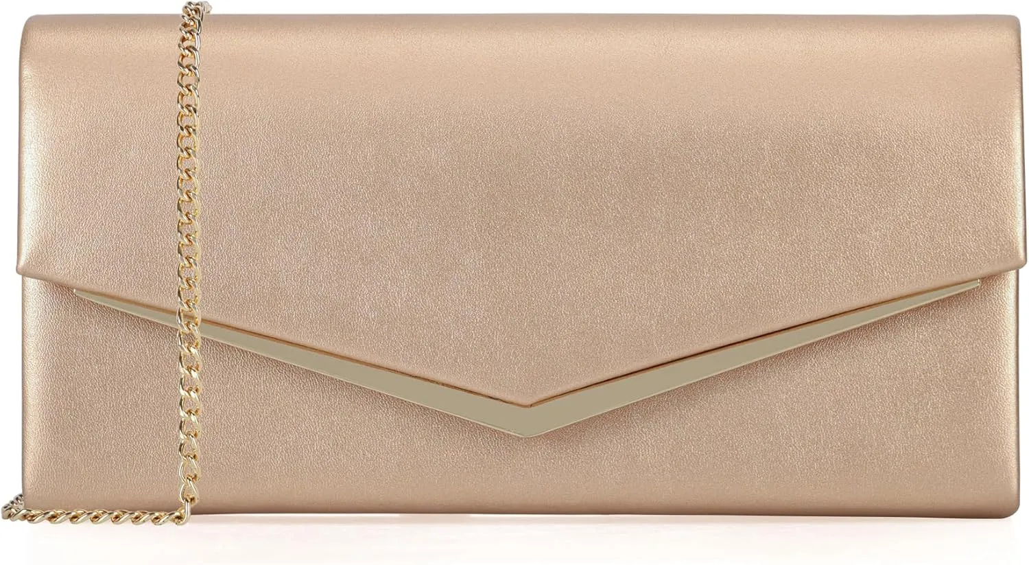 Womens Evening Handbag Vegan Leather Ladies Envelope Clutch Classic Elegant Purse Bags