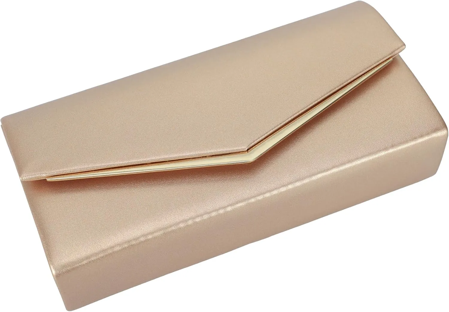 Womens Evening Handbag Vegan Leather Ladies Envelope Clutch Classic Elegant Purse Bags