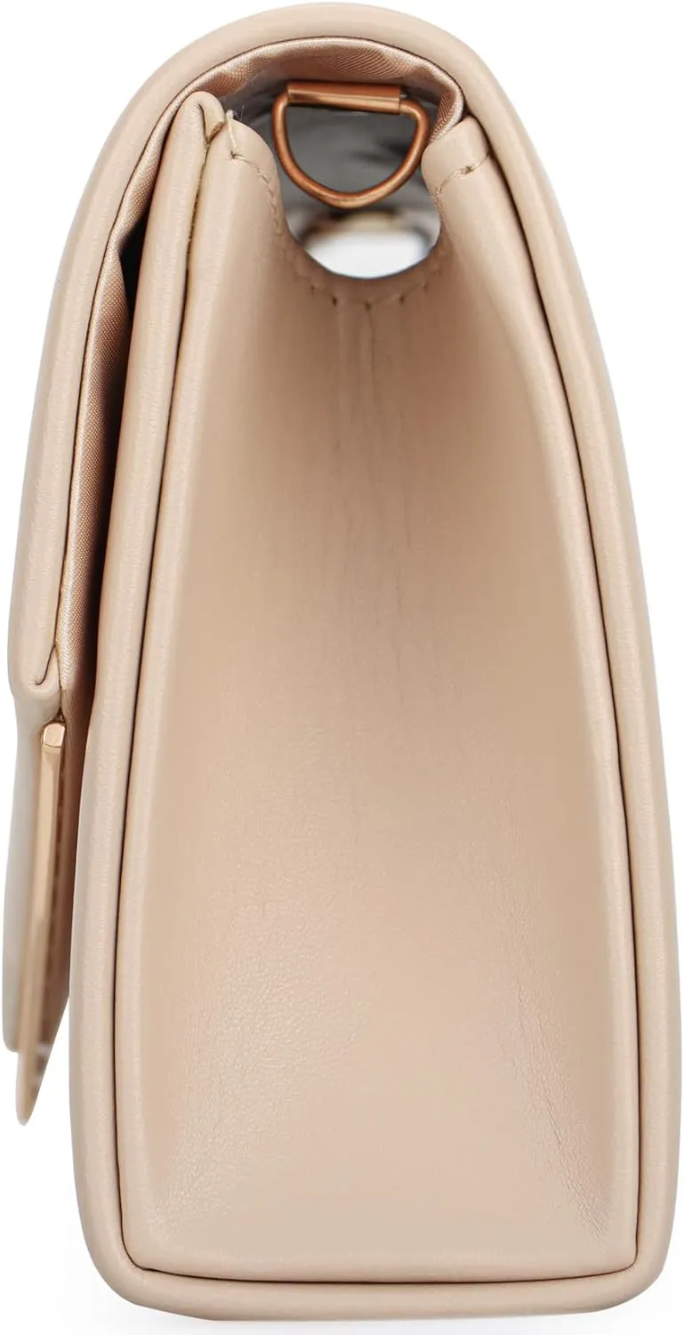 Womens Evening Handbag Vegan Leather Ladies Envelope Clutch Classic Elegant Purse Bags