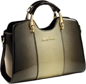 Women's Fashion Leather Top Handle Satchel Crossbody Handbag, Large Capacity Tote Bag Purse, Shoulder Messenger Bag