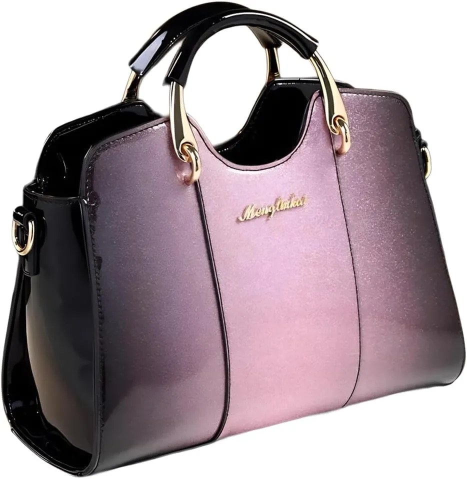 Women's Fashion Leather Top Handle Satchel Crossbody Handbag, Large Capacity Tote Bag Purse, Shoulder Messenger Bag