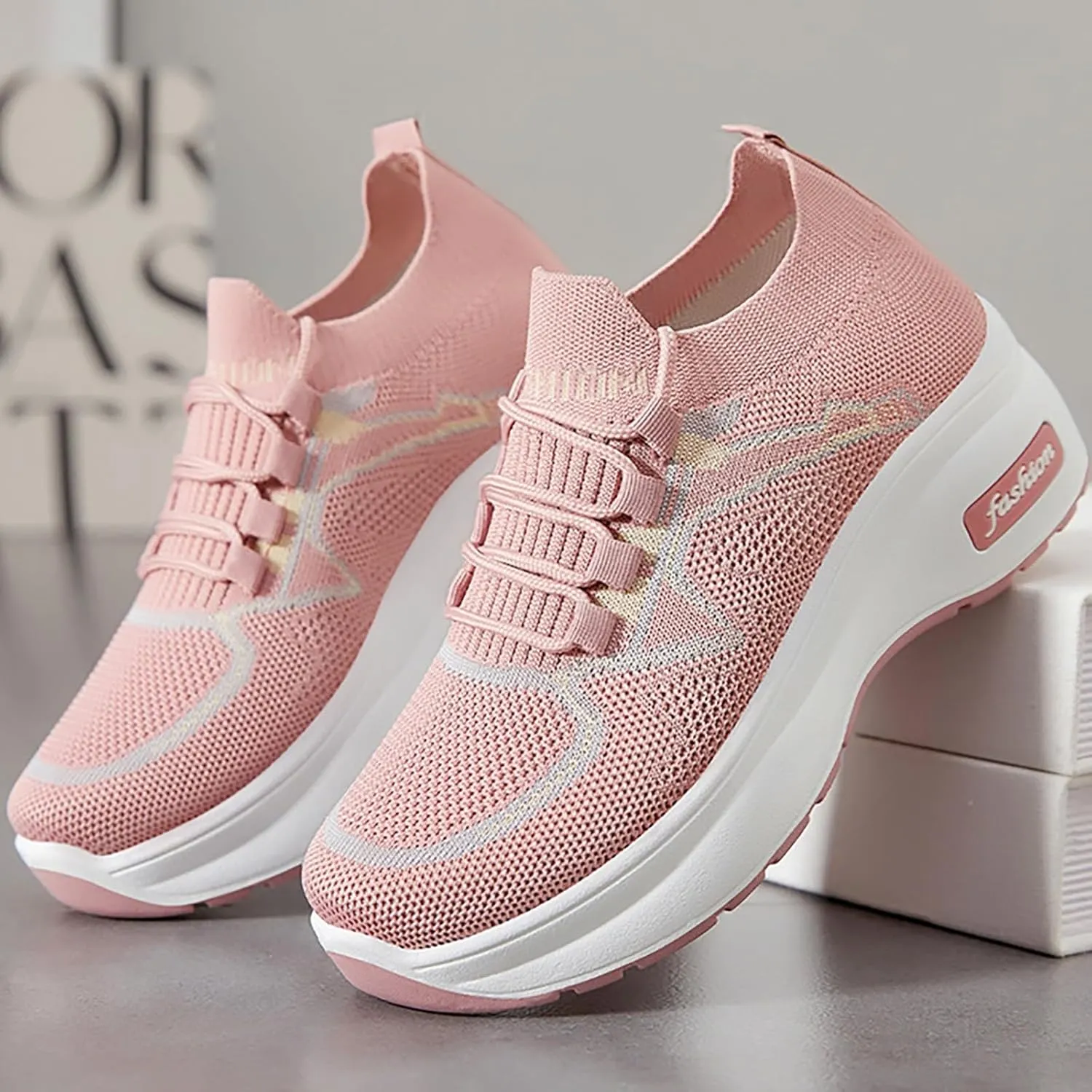 Women's Fashion Sneakers Slip On Casual Shoes Mesh Running Shoes Non Slip Hiking Shoes Women Waterproof