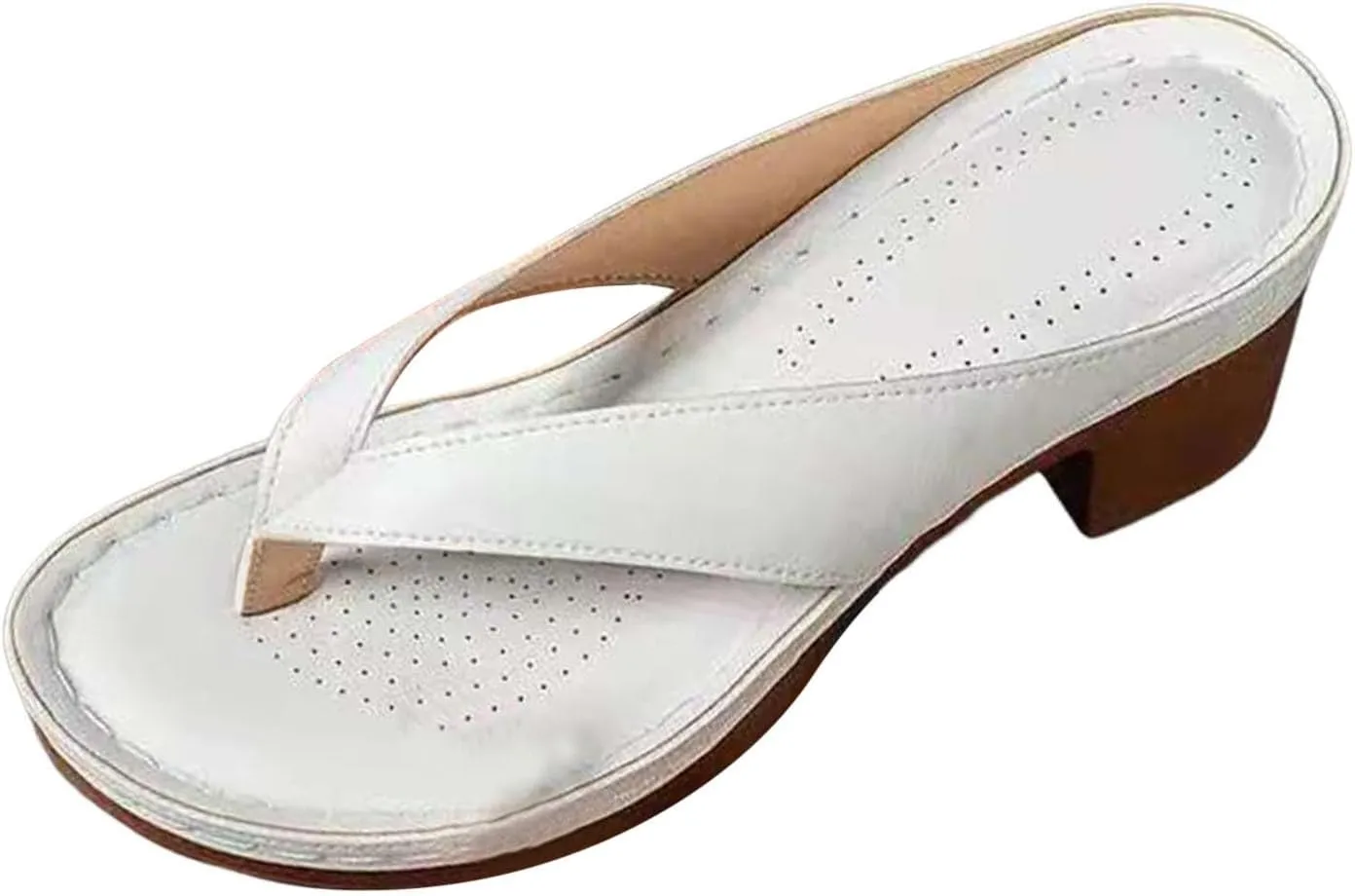 Women's Flat Sandals Summer Thong Slide Bohemian Walking Sandal Dress Shoes Anti-slip Low Heels Sandal Summer