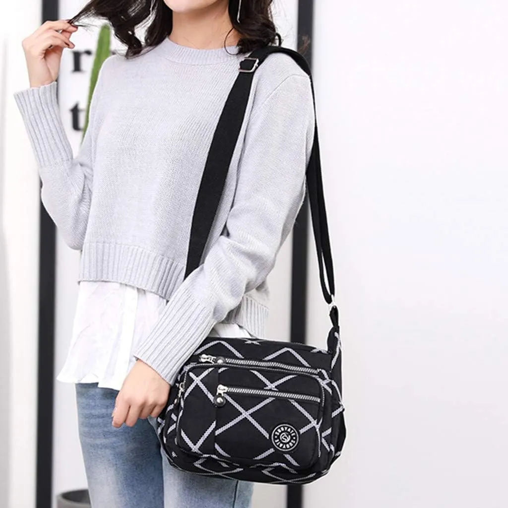 Women's Multi-Pocket Shoulder Bags Crossbody Purses and Handbags Lightweight Pocketbook Lightweight Puffer Bag(One Size)