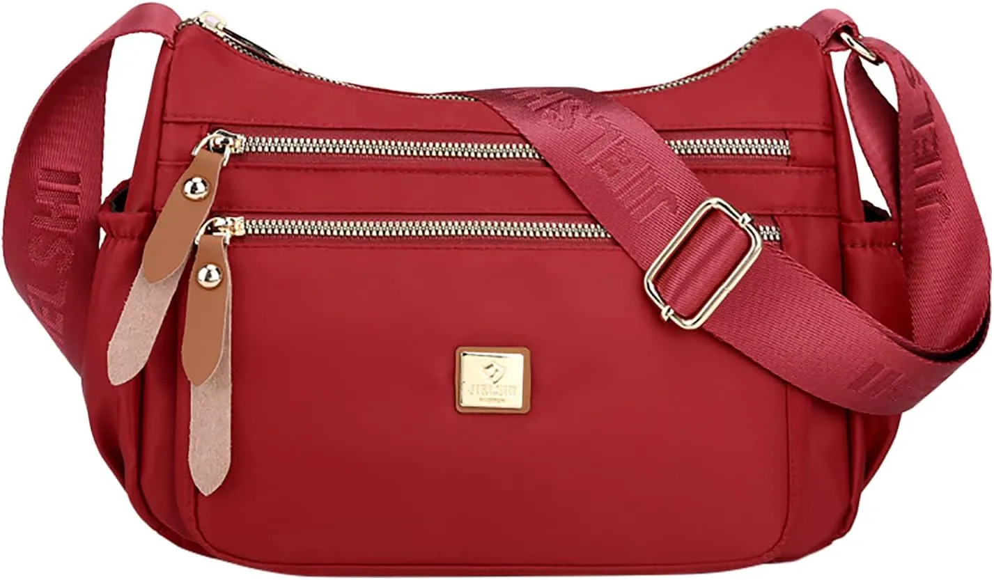 Women's Multi-Pocket Shoulder Bags Crossbody Purses and Handbags Lightweight Pocketbook Small Clear Backpacks(One Size)