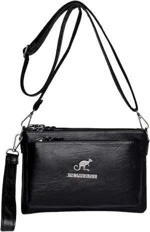 Women's Multi-Pocket Shoulder Bags Women's Crescent Shoulder Bags with Adjustable Strap Lightweight Carry on Bag(Black)