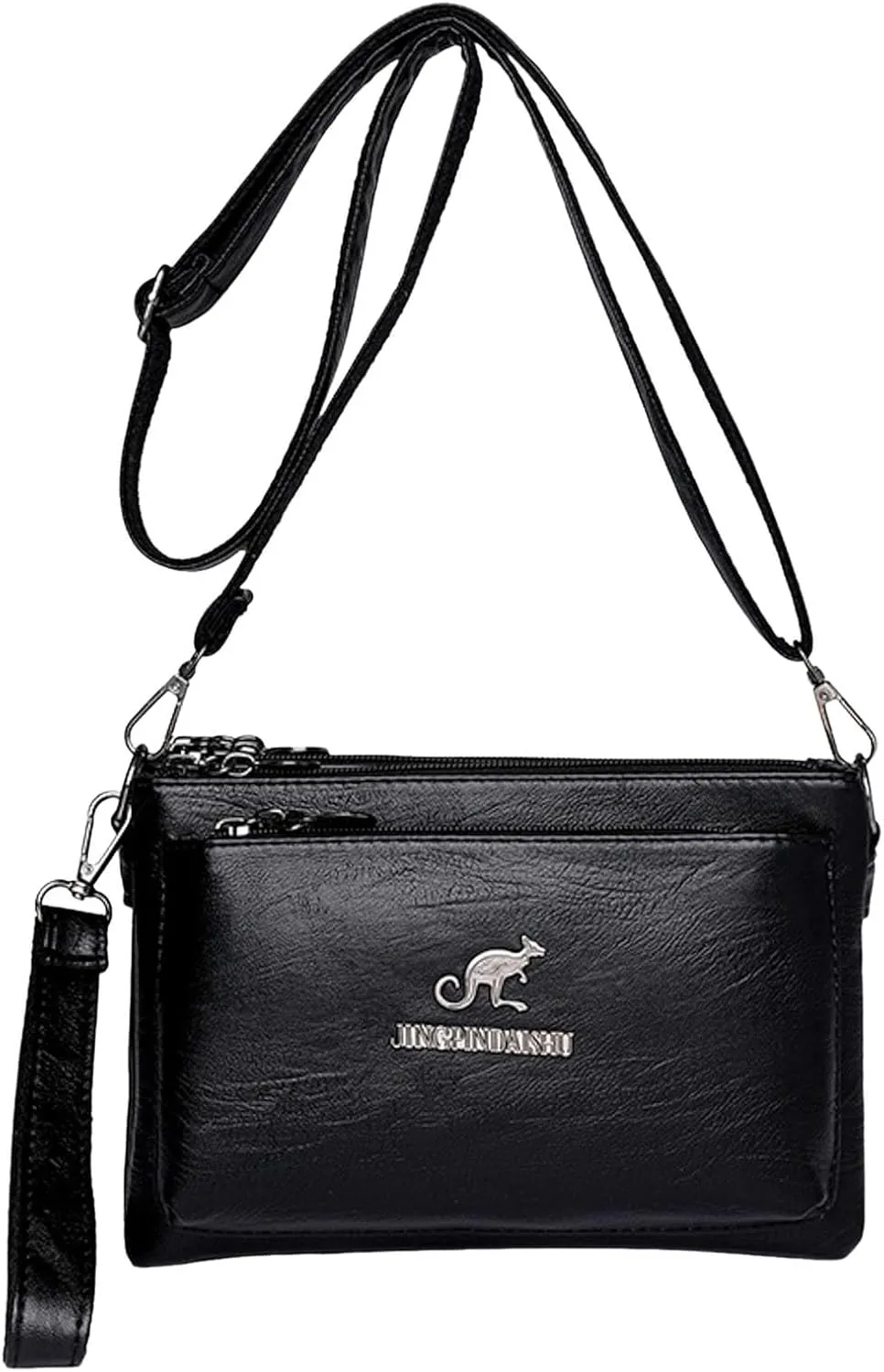 Women's Multi-Pocket Shoulder Bags Women's Crescent Shoulder Bags with Adjustable Strap Lightweight Carry on Bag(Black)