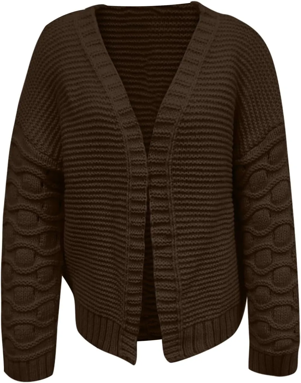 Womens Oversized Cable Knit Cardigan Sweaters Chunky Open Front Long Sleeve Fall Cardigans Outwear Coats 2024 Trendy