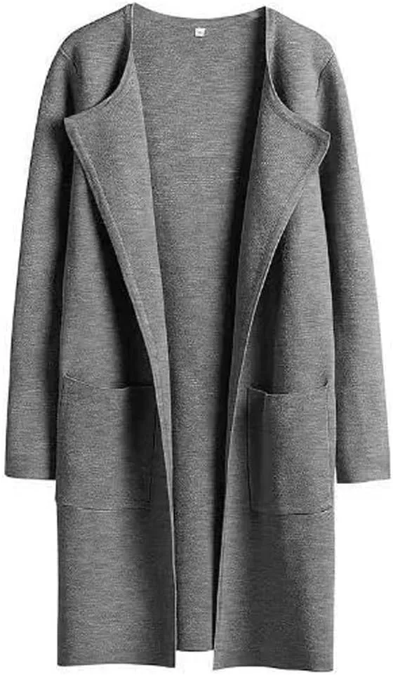 Women's Oversized Open Front Long Cardigans Casual Jacket Coats Long Sleeve Cable Knit Sweaters Outerwear for Fall