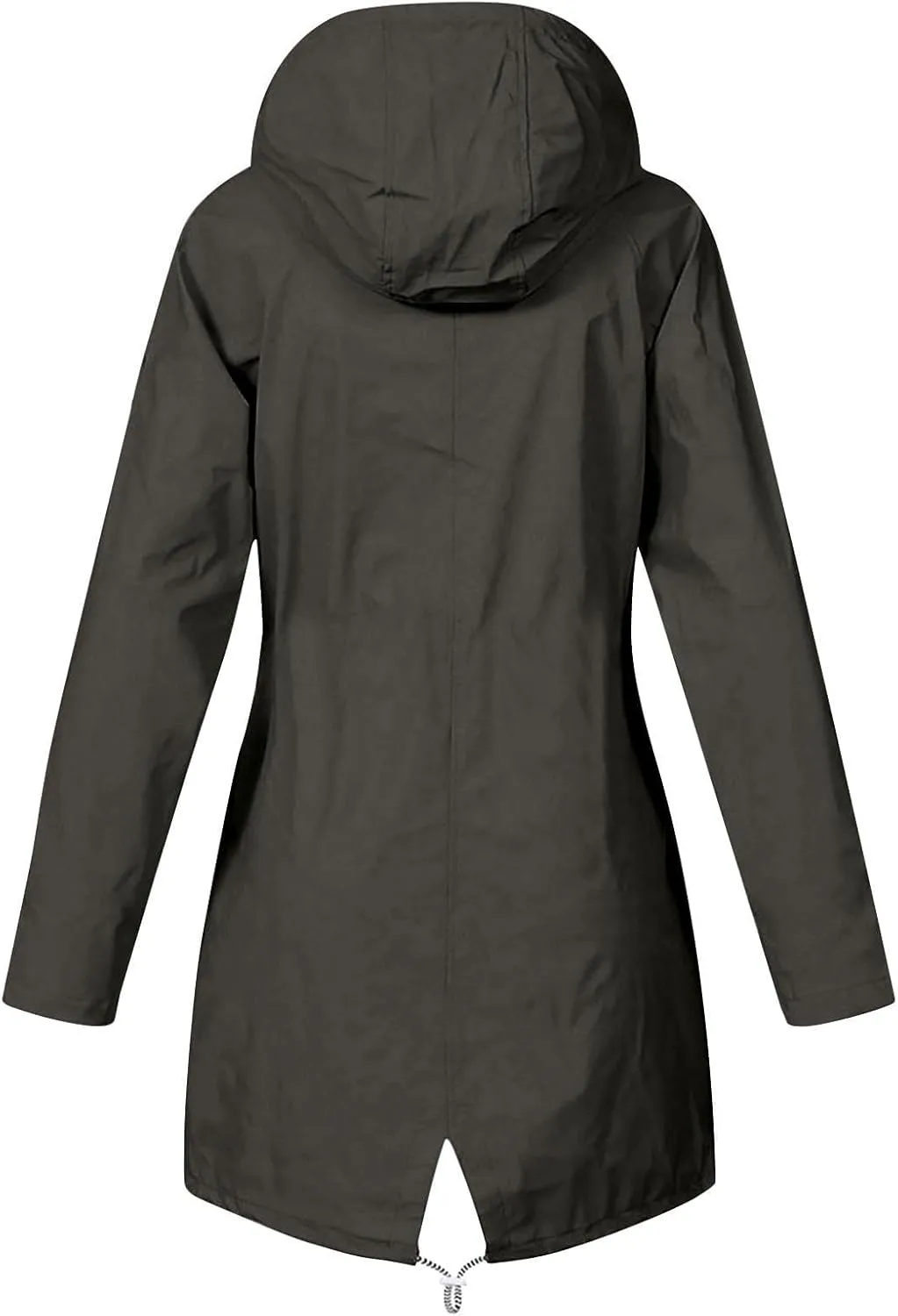 Women's Rain Jacket Waterproof Raincoat Windbreaker Outdoor Trench Coat,S-5XL