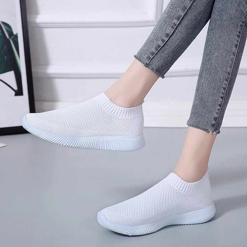 Women's Running Shoes All Black Pull On Sneakers Womens Black Womens Slip On Shoes with Arch Support Washable Womens High Top Sneakers Black Trendy Slip On Sneakers for Women 2023