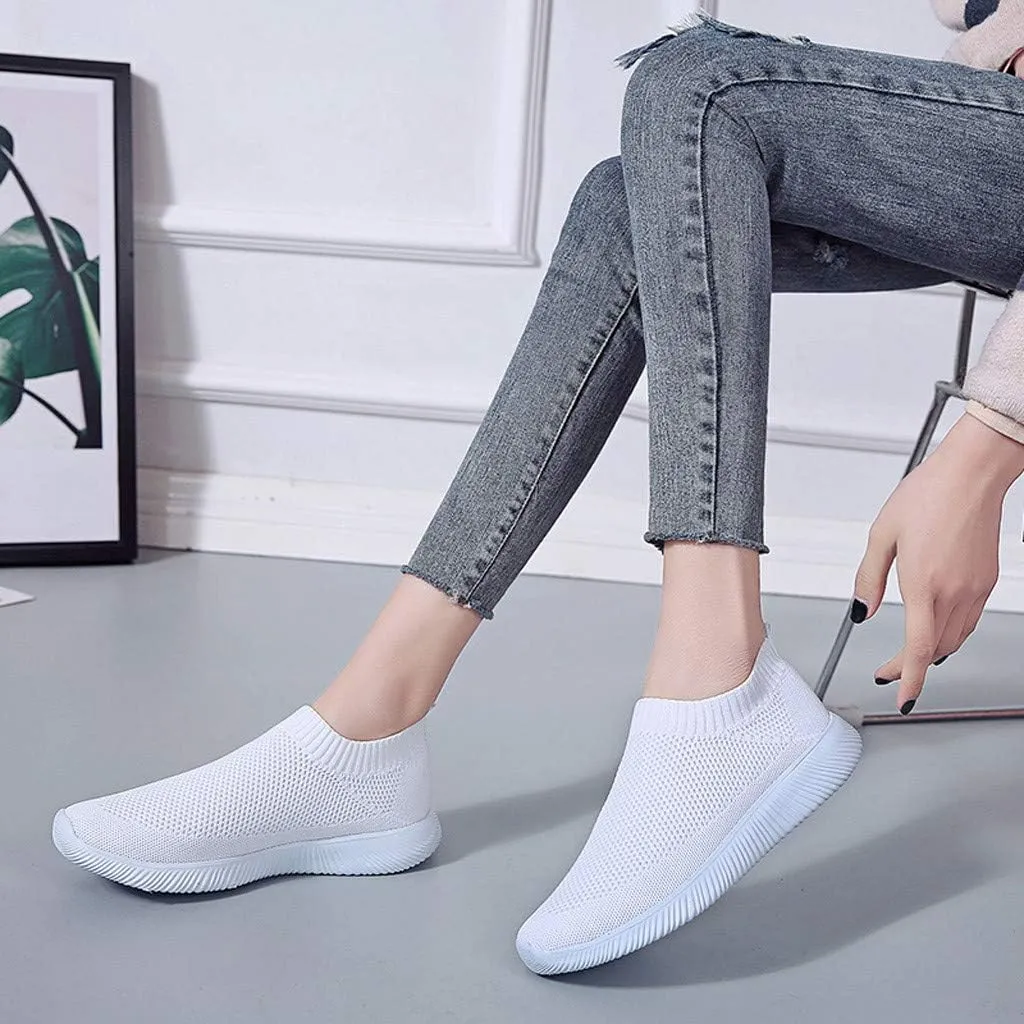 Women's Running Shoes All Black Pull On Sneakers Womens Black Womens Slip On Shoes with Arch Support Washable Womens High Top Sneakers Black Trendy Slip On Sneakers for Women 2023