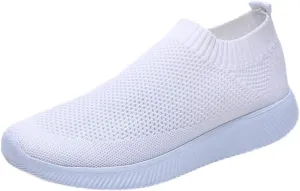 Women's Running Shoes All Black Pull On Sneakers Womens Black Womens Slip On Shoes with Arch Support Washable Womens High Top Sneakers Black Trendy Slip On Sneakers for Women 2023