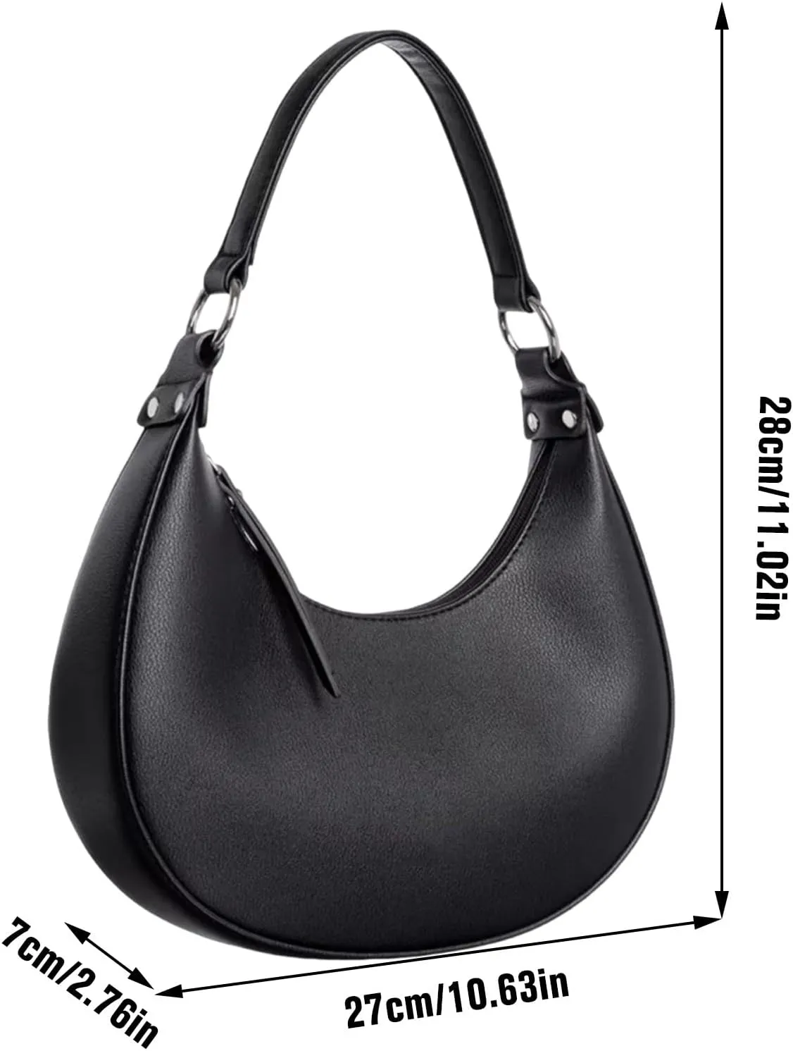 Womens Shoulder Shopping Handbags Crossbody Purses and Handbags Lightweight Pocketbook Temperament Clutch Purse(Black)