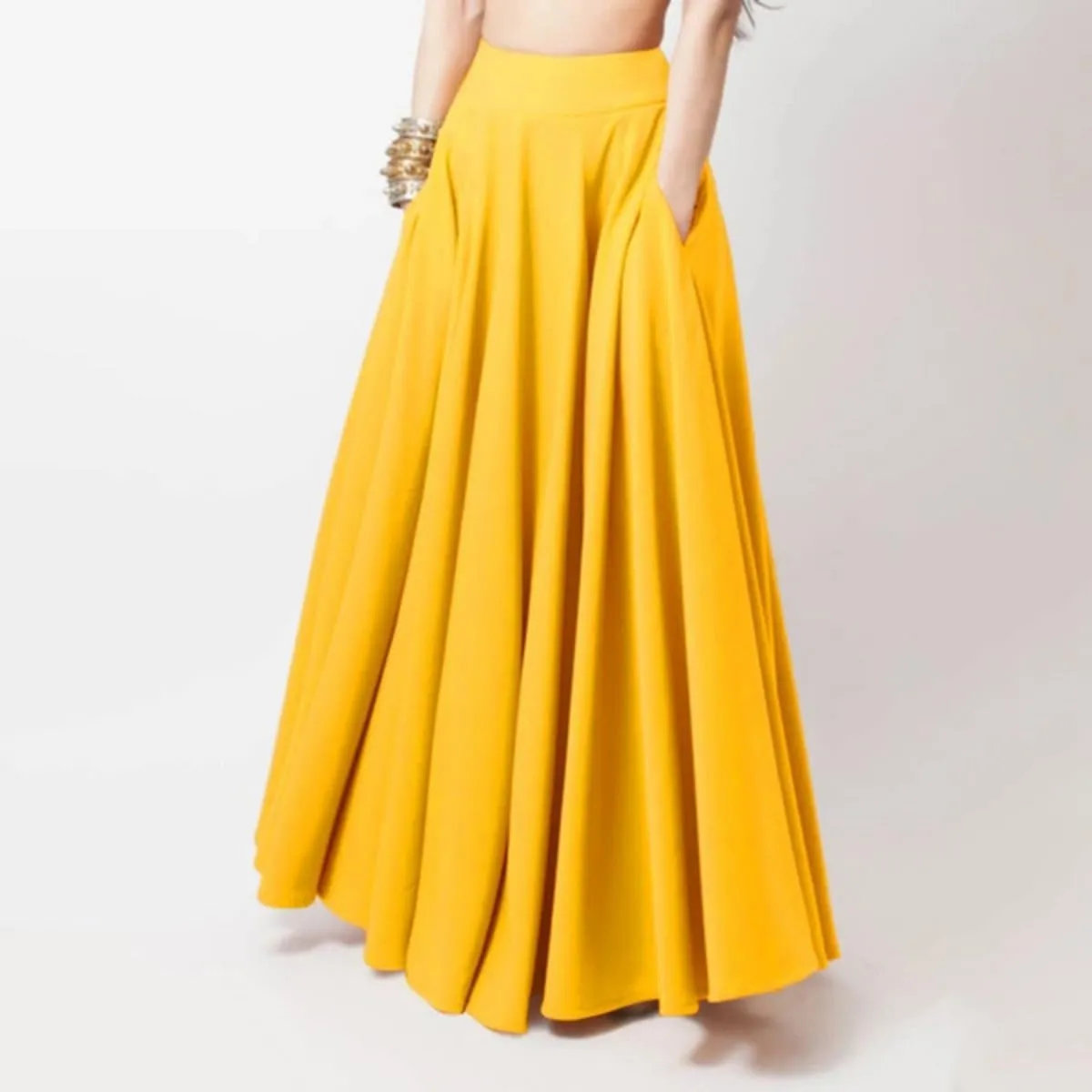 Women's Solid Color Stylish Summer Parties Vacations Long Maxi Skirt Women's Clothing Comfortable Fit