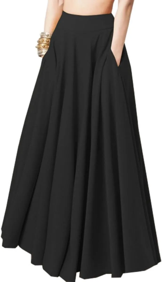 Women's Solid Color Stylish Summer Parties Vacations Long Maxi Skirt Women's Clothing Comfortable Fit