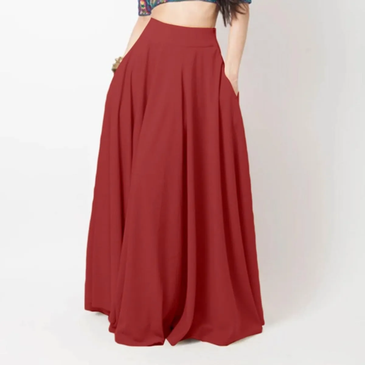 Women's Solid Color Stylish Summer Parties Vacations Long Maxi Skirt Women's Clothing Comfortable Fit