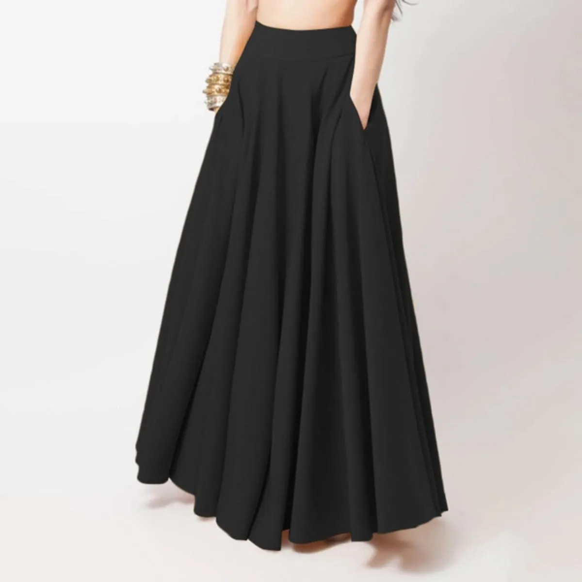 Women's Solid Color Stylish Summer Parties Vacations Long Maxi Skirt Women's Clothing Comfortable Fit