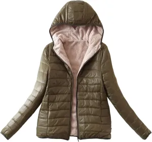 Women's Warm Winter Coat Thicken Fleece Lined down Jacket Thermal Jacket Winter Warm Casual Thick Coats Pockets