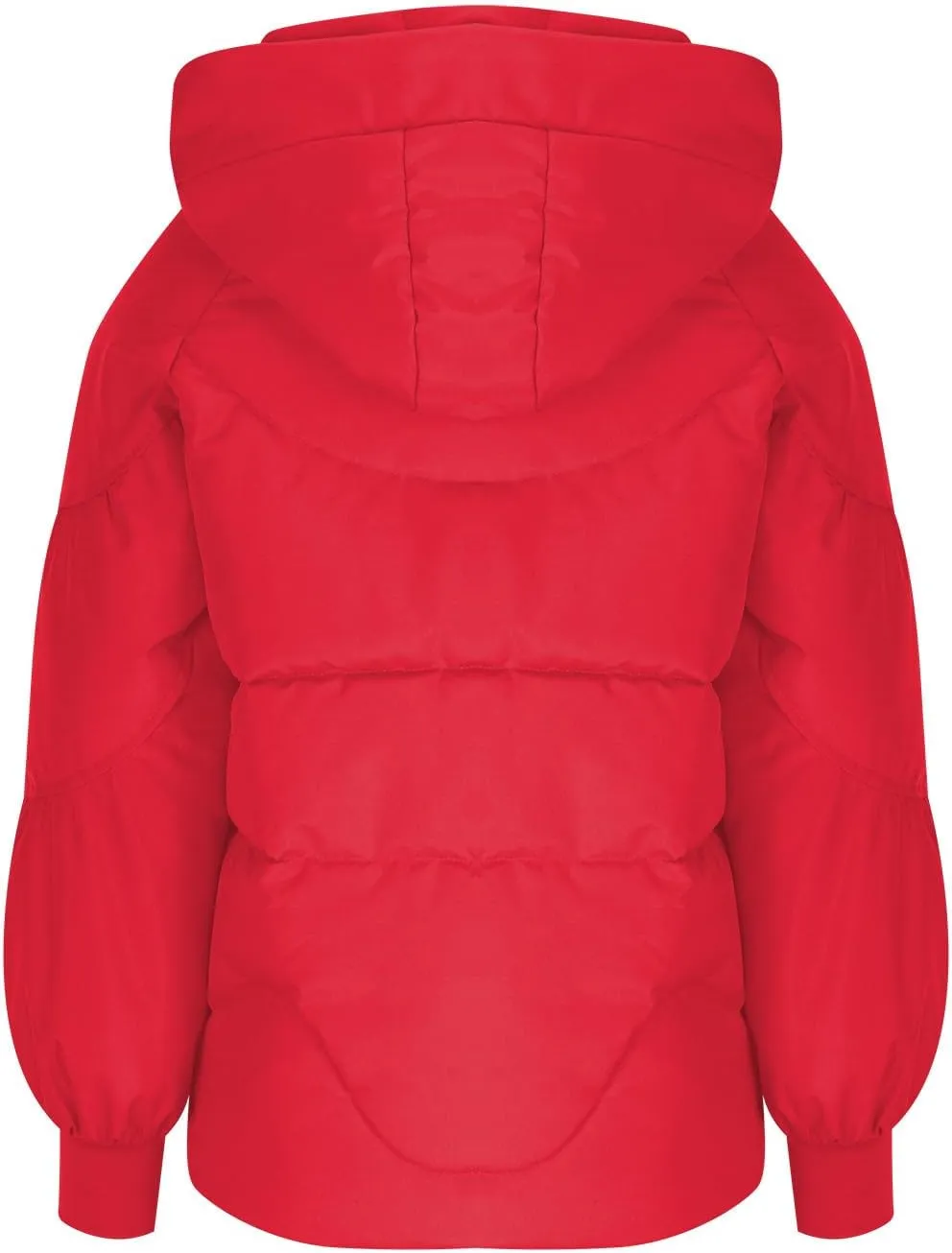 Womens Winter Down Jacket Warm Padded Wadded Jackets High-Neck Hooded Puffer Coats Outerwear with Pockets