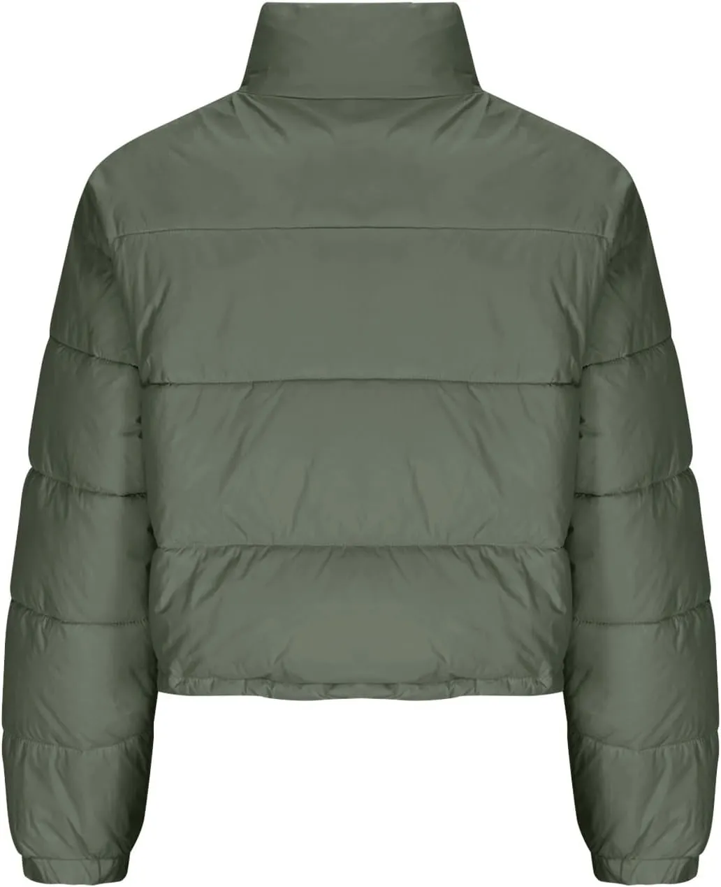 Womens Winter Short Coats Turtleneck Puffer Jackets Sexy Crop Casual Solid Color Padded Wadded Down Coat Top