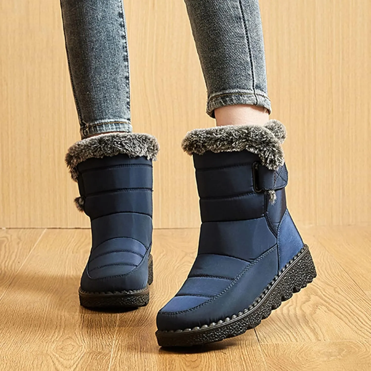 Womens Winter Snow Boots Size 11 Winter Boots Waterproof Women Wide Women Winter Boots Waterproof Cold Weather Womens Duck Boots Waterproof Size 11 Botas Para Nieve De Mujer Sin Cordon