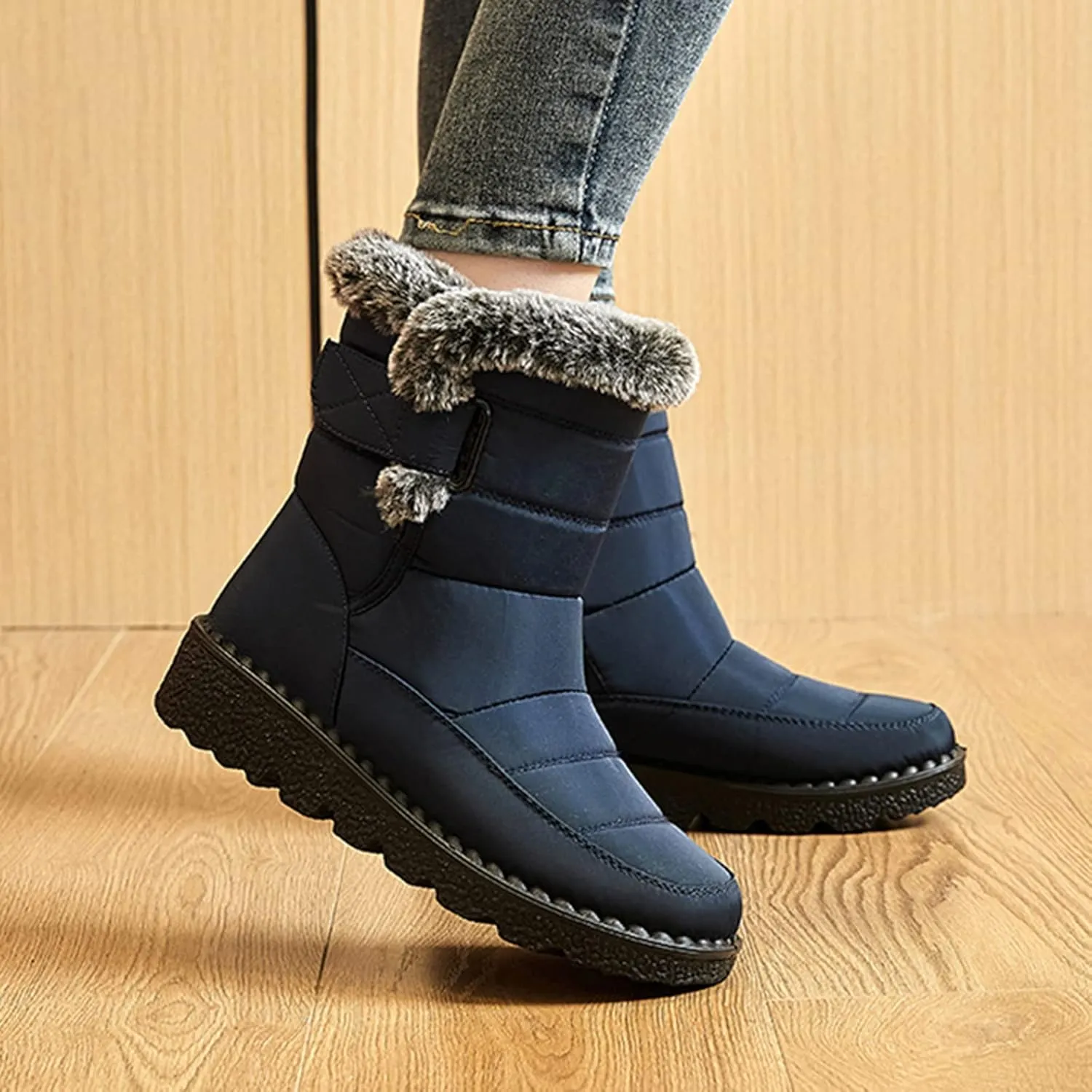 Womens Winter Snow Boots Size 11 Winter Boots Waterproof Women Wide Women Winter Boots Waterproof Cold Weather Womens Duck Boots Waterproof Size 11 Botas Para Nieve De Mujer Sin Cordon
