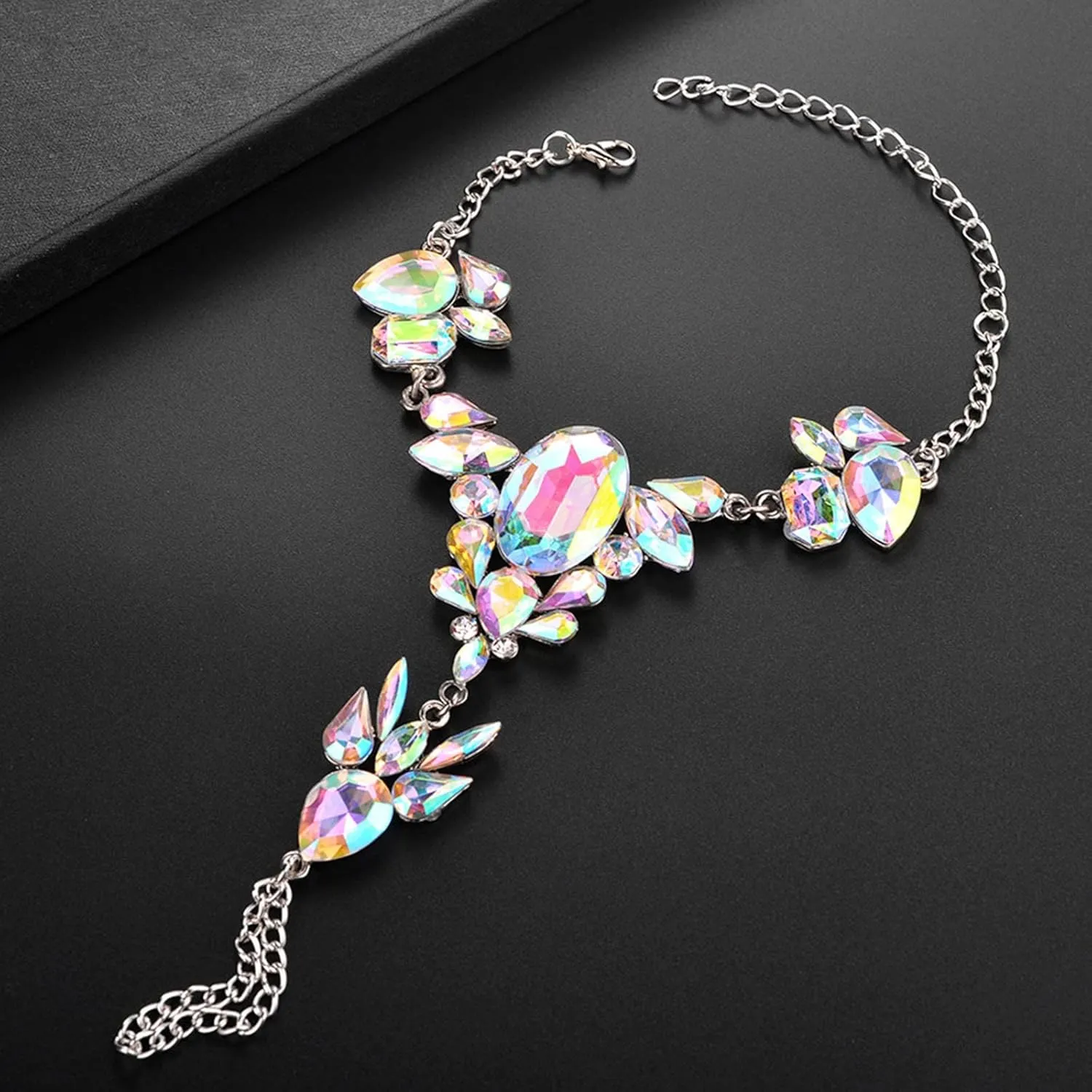 Woven Bracelet Bling Rhinestone Barefoot Sandals Gold Crystal Anklet Diamond Anklets Foot Chain Beach Feet Jewelry for Women Beach Bracelet Anklets of The Rings English (Multicolor, One Size)