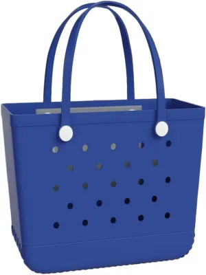 X-Large Beach Tote, Waterproof Zipper Inner Bag, Washable Durable Rubber Tote, Leisure and Storage Bag