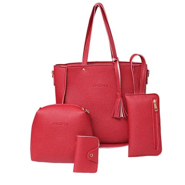 Xiniu 4 PCS women bag set leather 2017 Shoulder Bags women messenger bag small clutches Handbag Dropshipping #6M